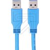 USB-Verbindungskabel blau Stecker A auf A 1m