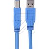 USB-Verbindungskabel blau Stecker A auf B 1m