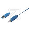 USB-Verbindungskabel blau Stecker A auf B 3m