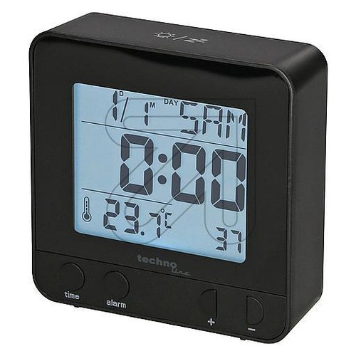 Digital-Funkwecker mit Thermometer WT 235 schwarz